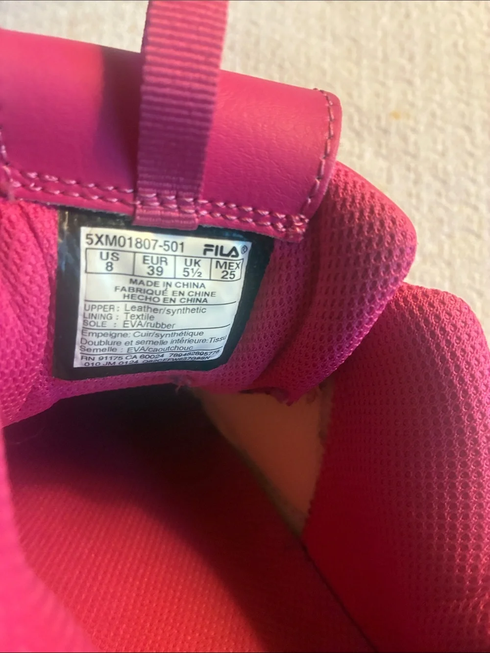 FILA WOMENS WEDGE PINK SNEAKER EMBROIDERED FILA LOGOS 8 CUSHION COMFORT